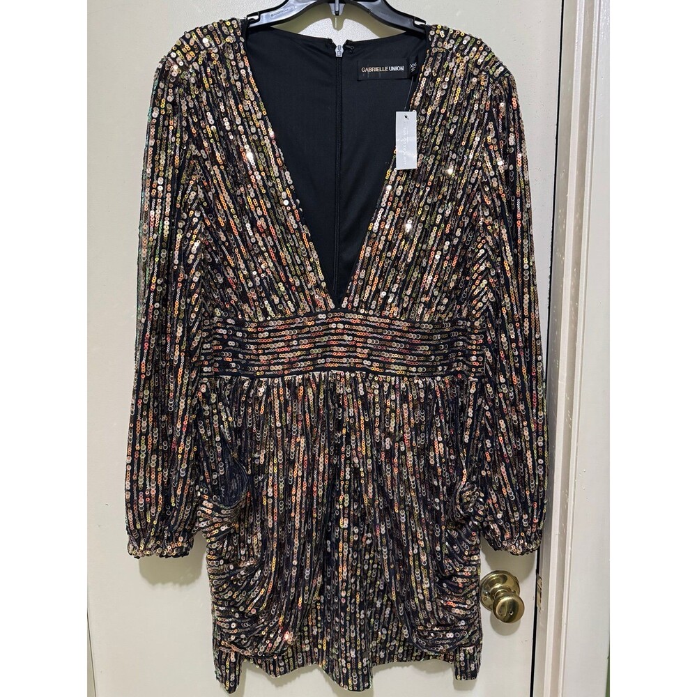 GABRIELLE UNION/NY&C LS SEQUENCED SPECIAL OCCASION DRESS NWT  2x